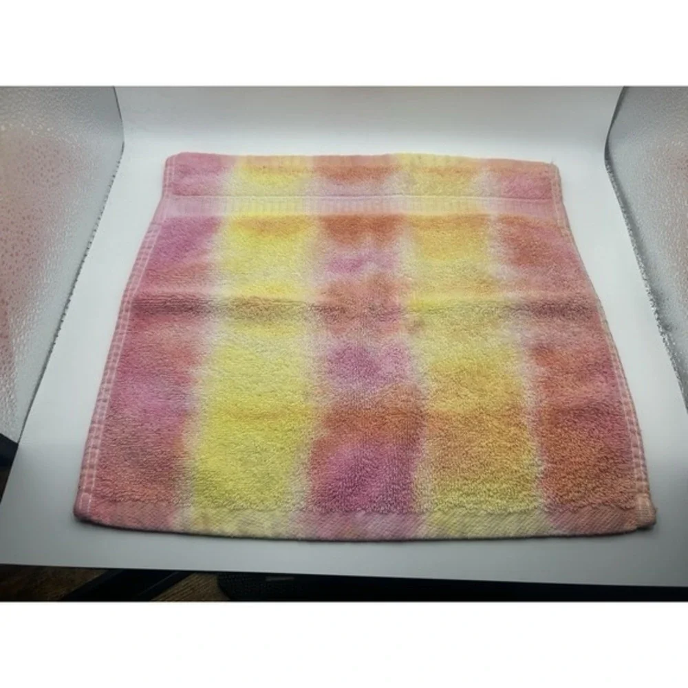 2-PC Hand Tie Dye Upcycled‎ Hand Towel & Wash Cloth